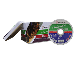 DISCO DE CORTE PREMIUM CUT DE 4 1/2" CAJA METÁLICA 50 PIEZAS